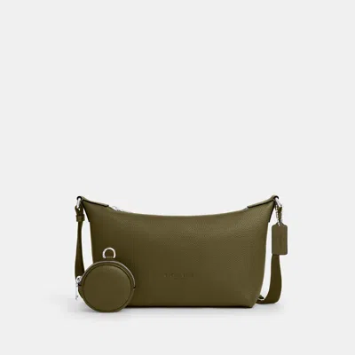 Coach Outlet Small Finn Crossbody Bag With Pouch In Green