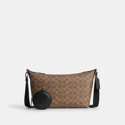 Coach Outlet Small Finn Crossbody Bag With Pouch In Signature Canvas