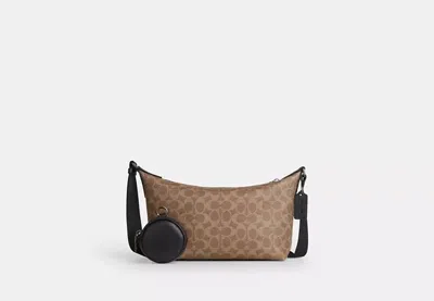 Coach Outlet Small Finn Crossbody Bag With Pouch In Signature Canvas In Brown