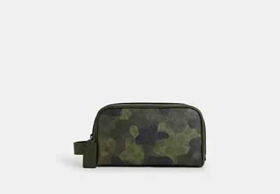 Coach Outlet Small Travel Kit In Signature Camo Print In Green