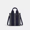 Coach Outlet Smith Mini Tote Bag In Signature Jacquard In Blue