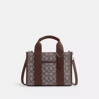 Coach Outlet Smith Tote Bag 24 In Signature Jacquard In Beige