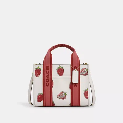 Coach Outlet Smith Tote Bag 24 With Strawberry Print
