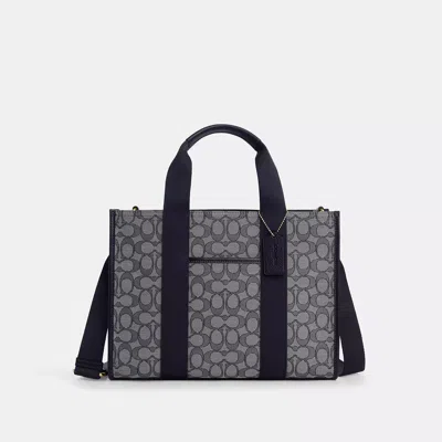 Coach Outlet Smith Tote Bag In Signature Jacquard In Sand