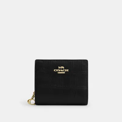 Coach Outlet Snap Wallet In Gold/black
