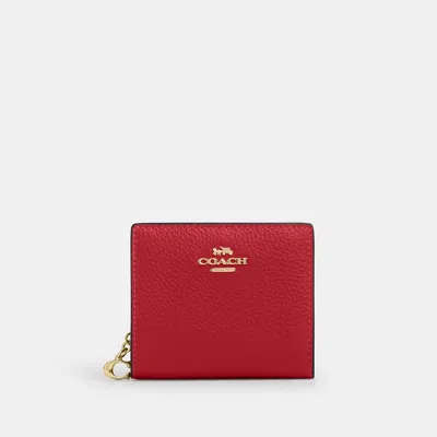 Coach Outlet Snap Wallet In Gold/poppy