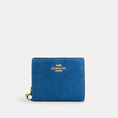 Coach Outlet Snap Wallet In Im/blue Jay