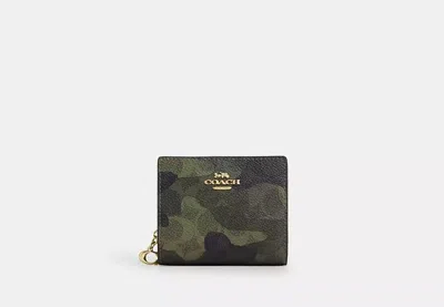 Coach Outlet Snap Wallet In Signature Camo Print In Multi