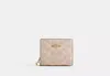 Coach Outlet Snap Wallet In Signature Canvas In Beige
