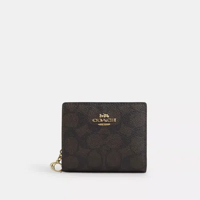 COACH OUTLET SNAP WALLET IN SIGNATURE CANVAS