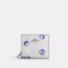 Coach Outlet Snap Wallet In Signature Canvas With Blueberry Print In Multi