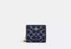 Coach Outlet Snap Wallet In Signature Denim In Blue