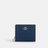 Coach Outlet Snap Wallet In Signature Jacquard In Blue