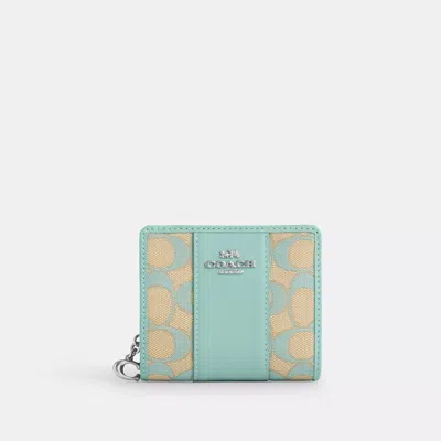 Coach Outlet Snap Wallet In Signature Jacquard In Multi