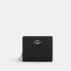 Coach Outlet Snap Wallet In Signature Jacquard In Silver
