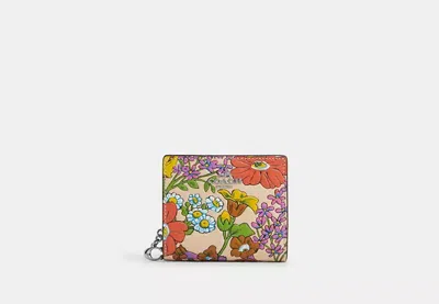 Coach Outlet Snap Wallet With Floral Print In Multi