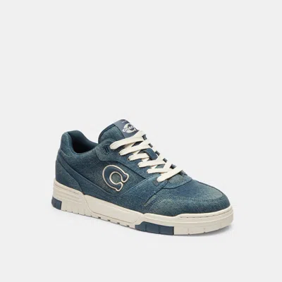 Coach Outlet Soho Sneaker In Loved Denim In Blue