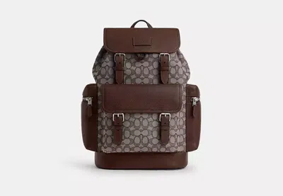 Coach Outlet Sprint Backpack In Signature Jacquard In Brown