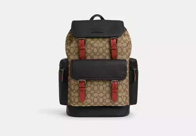 Coach Outlet Sprint Backpack In Signature Jacquard In Gold