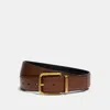 Coach Outlet Square Roller Buckle Cut To Size Reversible Belt, 38 Mm In Brown