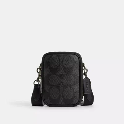 Coach Outlet Stanton Crossbody Bag In Signature Canvas In Gray