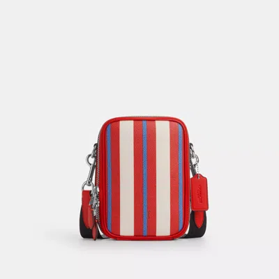 Coach Outlet Stanton Crossbody With Stripe Print In Red