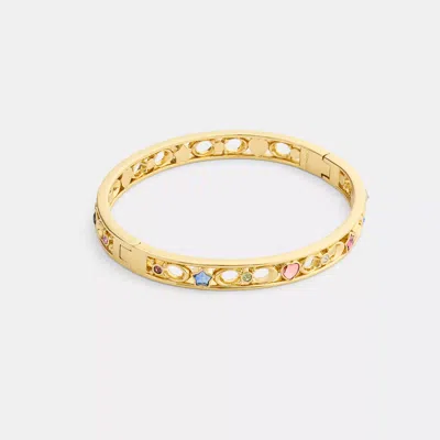 Coach Outlet Stars And Hearts Hinged Bangle In Multi