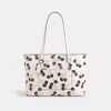 Coach Outlet Station Tote Bag With Cherry Print In Silver