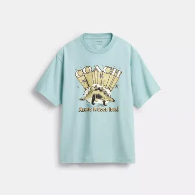 Coach Outlet Stegosaurus Relaxed T-shirt In Organic Cotton In Blue