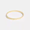 Coach Outlet Stone Hinged Bangle In Silver