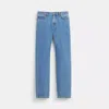 Coach Outlet Straight Fit Denim Jeans In Blue