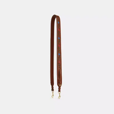 Coach Outlet Strap With Tooling In Gold