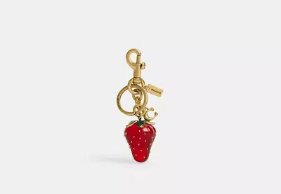 Coach Outlet Strawberry Bag Charm In Red