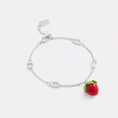 Coach Outlet Strawberry Charm Bracelet In Multi