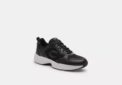 Coach Outlet Strider Sneaker In Signature Canvas In Black