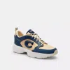 Coach Outlet Strider Sneaker In Signature Canvas In Blue