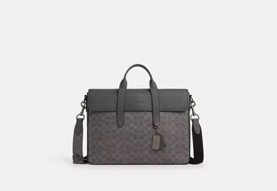 Coach Outlet Sullivan Portfolio Brief In Signature Canvas In Gray