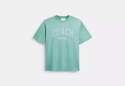 Coach Outlet Sun Fade Easy T-shirt In Organic Cotton In Green