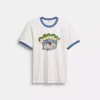Coach Outlet Surf Graphic T Shirt In Organic Cotton In White