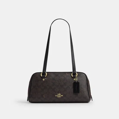 Coach Outlet Sydney Shoulder Bag In Gold/walnut/black