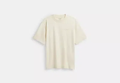 Coach Outlet T-shirt In Organic Cotton In Beige