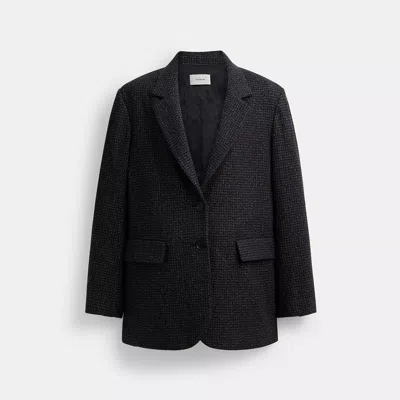 Coach Outlet Tailored Wool Jacket In Black