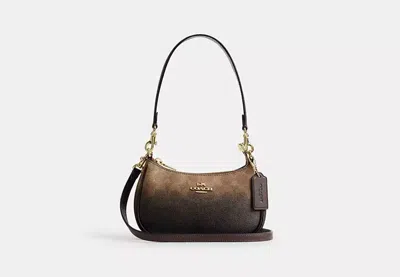 Coach Outlet Teri Crossbody Bag In Ombre Signature Canvas In Brown