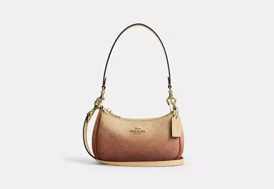 Coach Outlet Teri Crossbody Bag In Ombre Signature Canvas In Orange