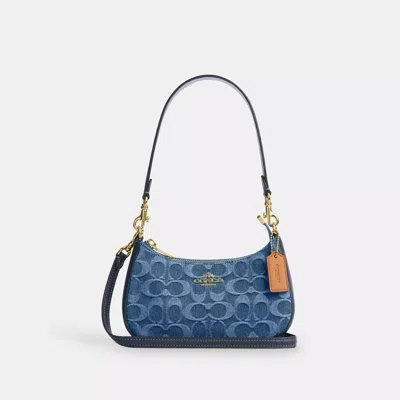 Coach Outlet Teri Mini Crossbody Bag In Signature Denim In Multi