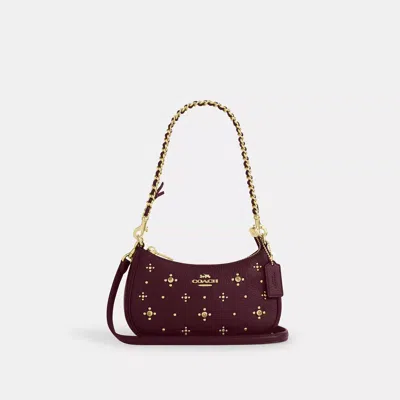Coach Outlet Teri Mini Crossbody Bag With Crystals In Brown