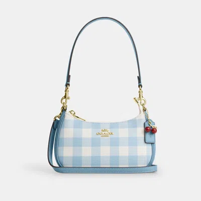Coach Outlet Teri Mini Crossbody Bag With Gingham Print And Charm