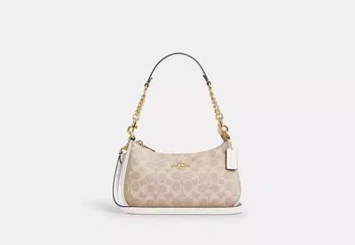 Coach Outlet Teri Shoulder Bag In Signature Canvas In Beige