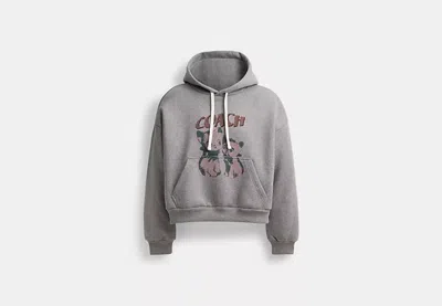 Coach Outlet The Lil Nas X Drop Cats Cropped Pullover Hoodie In Grey