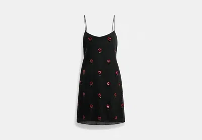 Coach Outlet The Lil Nas X Drop Short Cami Dress In Black
